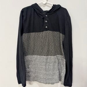 Urban Pipeline Black and Gray Colorblock Hoodie
